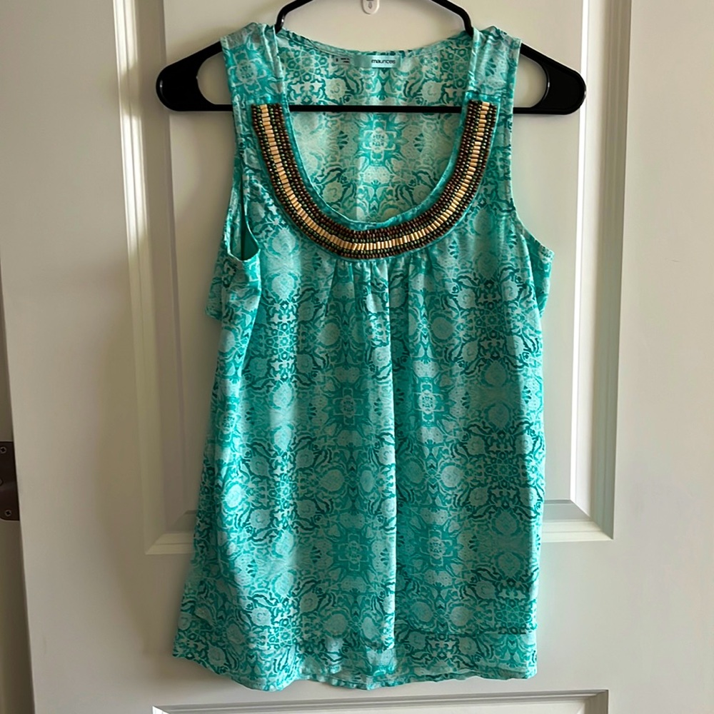 Maurice’s summer tank with open back detail